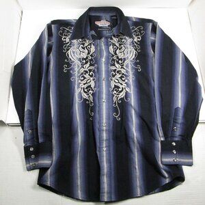 Brooks & Dunn Collection Panhandle Slim Button up Shirt Pearl Snaps Men's Size M